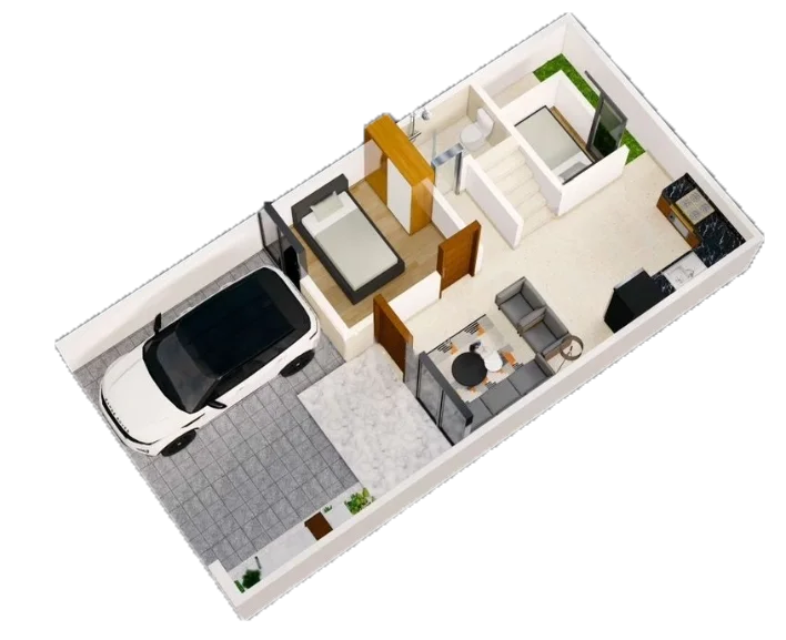Contoh Denah Rumah 2 Lantai