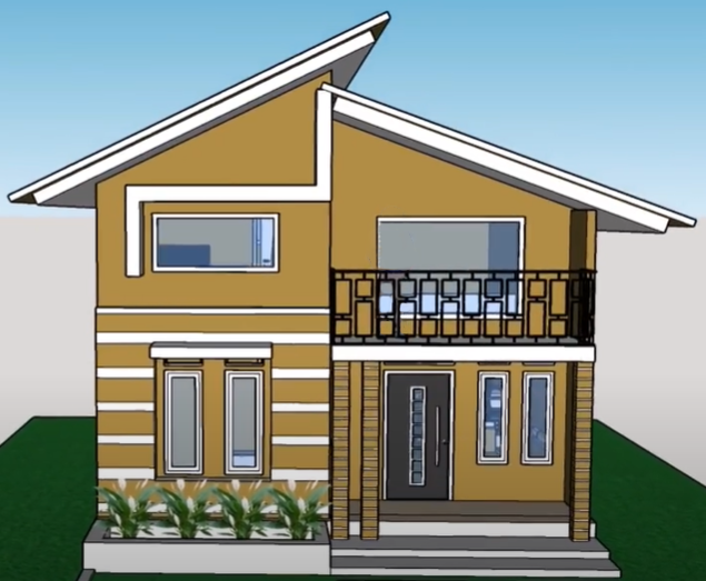 denah rumah 7x7 2 kamar