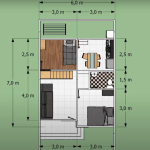 desain rumah minimalis 6x7