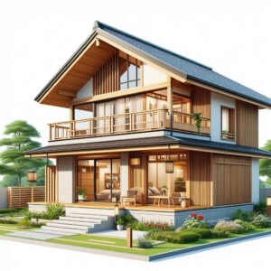 desain rumah jepang minimalis 2 lantai