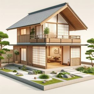 desain rumah jepang minimalis 2 lantai