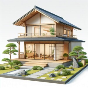 desain rumah jepang minimalis 2 lantai