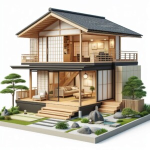 desain rumah jepang minimalis 2 lantai