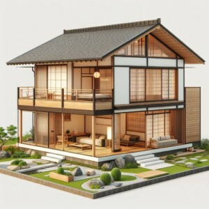 desain rumah jepang minimalis 2 lantai